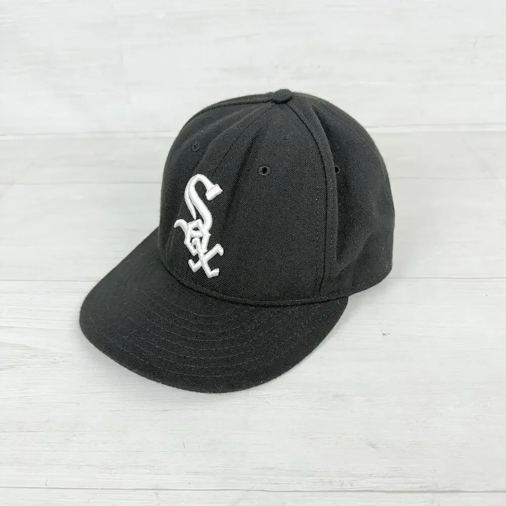 Chicago‎ White Sox Hat Cap Fitted Mens 7 1/8 Black MLB Baseball New Era On Field - Picture 11 of 11